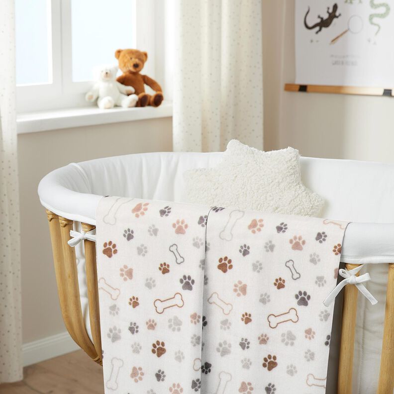 Gezellige fleece Poten en botten – ivoor/donkertaupe,  image number 6