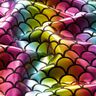 Foliejersey Zeemeerminschubben regenboog – zwart/kleurenmix,  thumbnail number 2