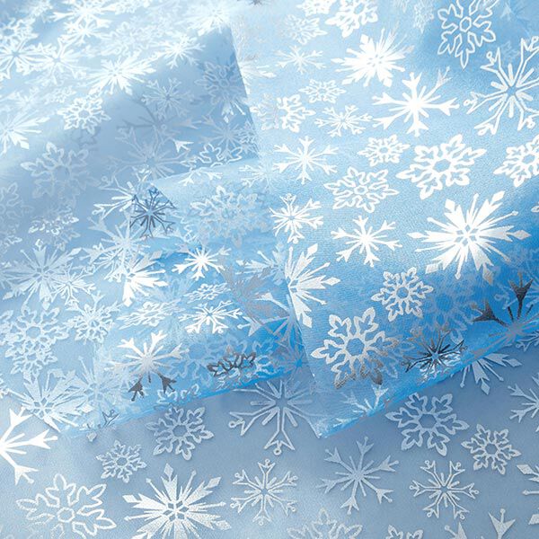 Organza sneeuwvlokken – lichtblauw,  image number 3