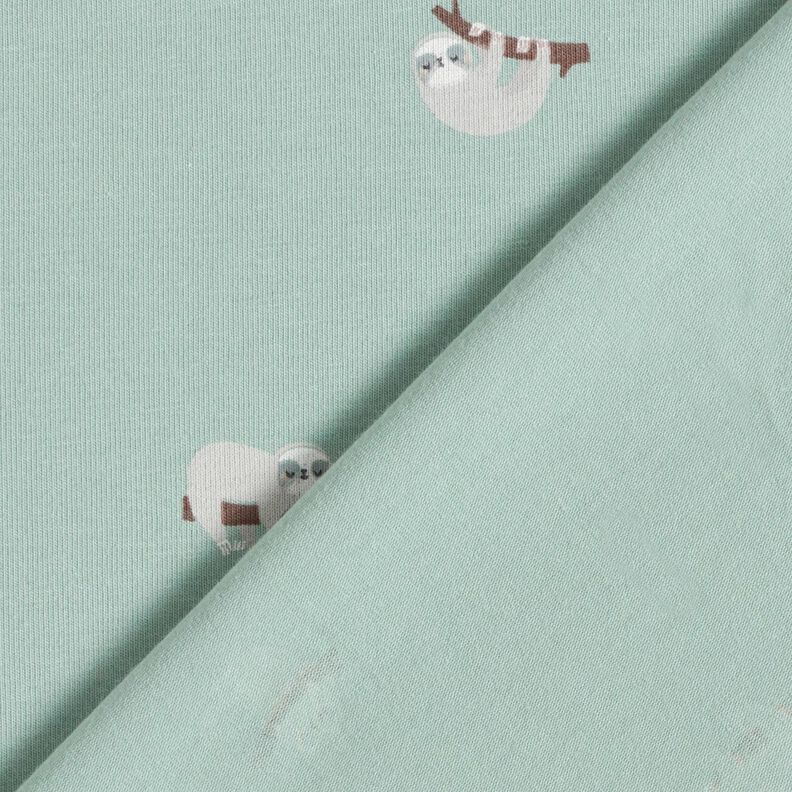 Katoenjersey Luiaards – licht mint, image number 4