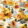 Mousseline/dubbel gehaakte stoffen Zonnebloem weide Digitaal printen | Poppy Fabrics – creme,  thumbnail number 2