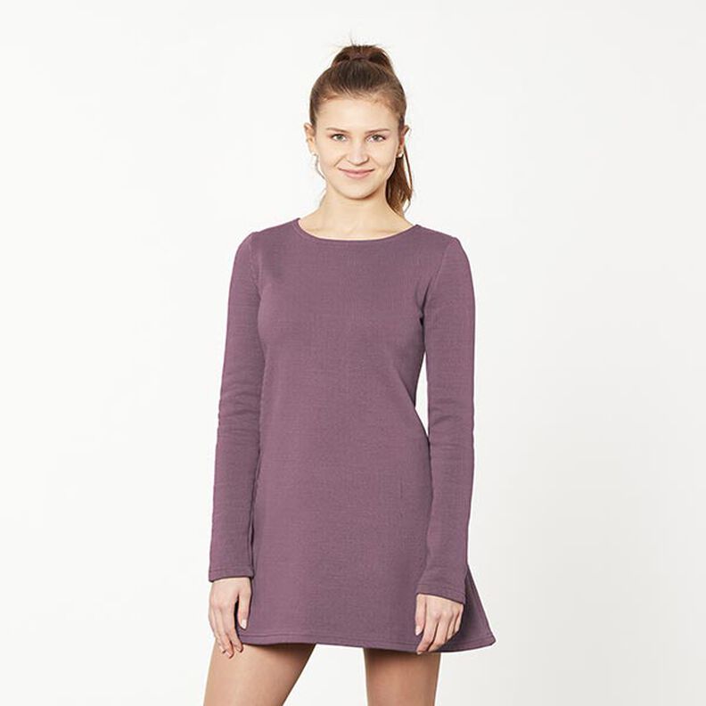 Lichte French Terry effen – aubergine,  image number 6