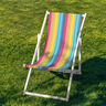Outdoor Ligstoel stof Lengtestrepen 44 cm – turkoois,  thumbnail number 4