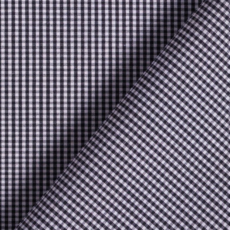 Overhemdenstof kleine ruit – zwart/lichtblauw,  image number 4
