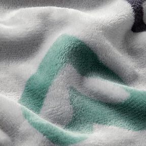 Gezellige fleece grote harten – zilvergrijs/donkergroen, 