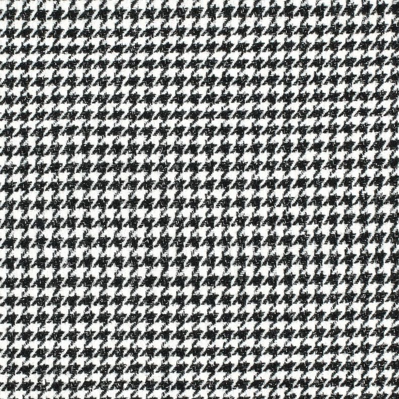 Mantelstof Wolmix Glitter pied-de-poule – zwart/ecru, image number 1