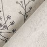 Decostof Half panama Bloementekening – natuur/donkerbruin,  thumbnail number 4