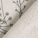 Decostof Half panama Bloementekening – natuur/donkerbruin,  thumbnail number 4