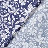 Viscosestof Bloemen en takken – indigo/wit,  thumbnail number 4