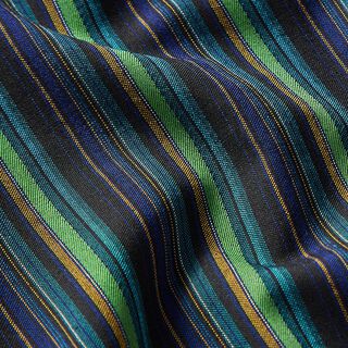 Overhemdenstof gemengde lengtestrepen – blauw/bessen, 