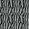 French Terry geborstelde zebra digitale print – zwart/zilver,  thumbnail number 1