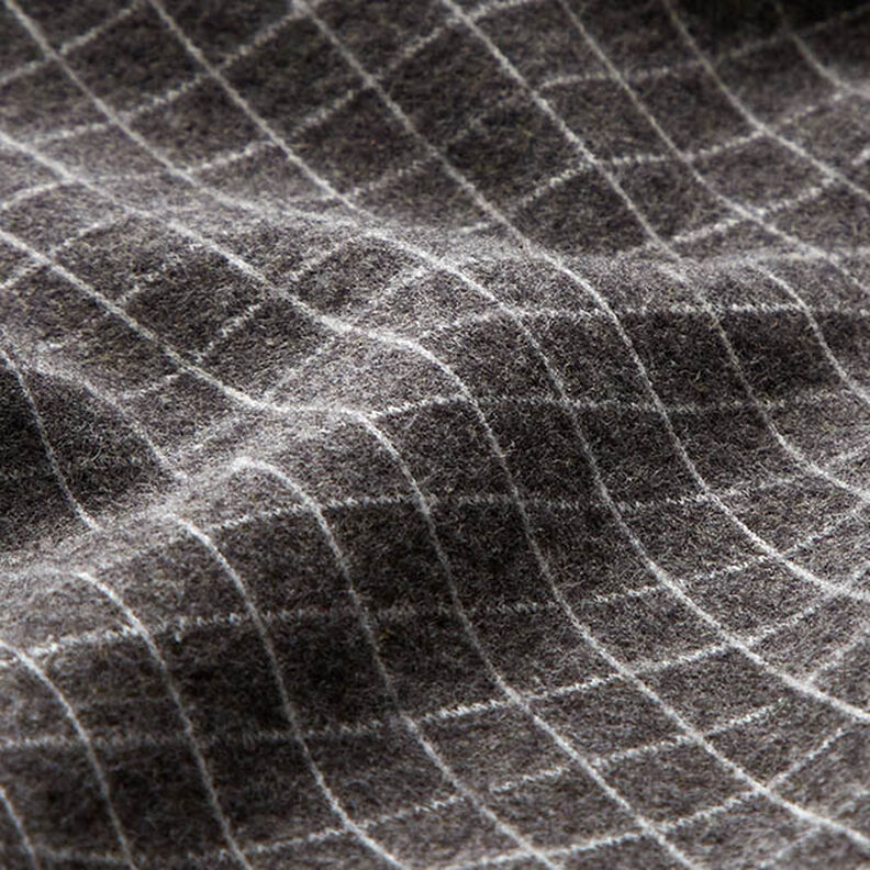 Breijacquard geruwd rasterruit – donkergrijs, image number 3