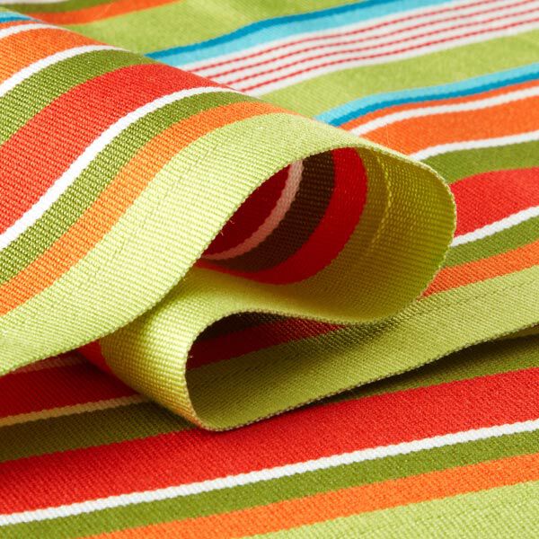 Outdoor Ligstoel stof Lengtestrepen 45 cm – groen/rood,  image number 2