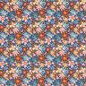Katoenen stof Popeline Kleine bloesems – indigo/licht oudroze,  thumbnail number 1