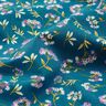 Katoenen stof Cretonne delicate bloemen – oceaanblauw,  thumbnail number 2