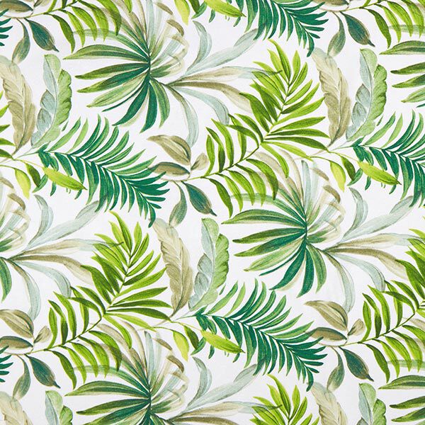 Decostof Canvas exotische bladeren – groen/wit, image number 1