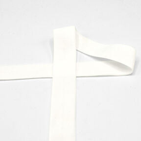 Elastisch bandje (rubberen vouw) mat [20 mm] – wit, 