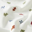 Katoenjersey Puzzelstukken – ecru, 