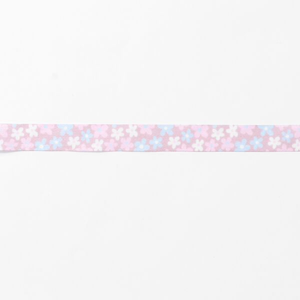 Satijnband Bloemen – roze/lichtblauw, image number 2