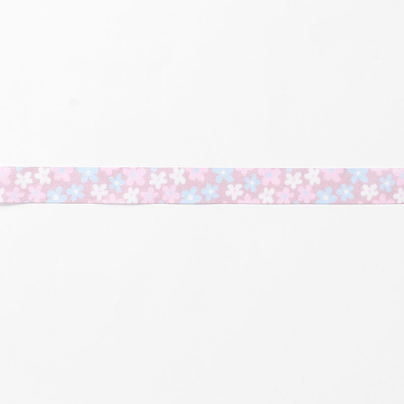 Satijnband Bloemen – roze/lichtblauw,  image number 2