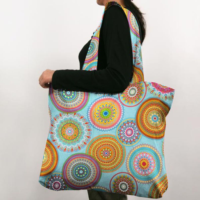 Outdoorstof Canvas Mandalas – turkoois,  image number 6