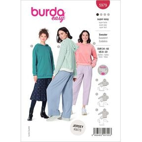 Sweater/Hoodie drie lengtes | Burda 5979 | 34-48, 