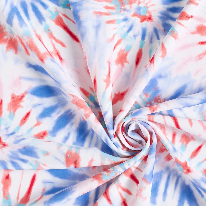 Badpakstof Batik-mandala – wit/chili,  image number 3