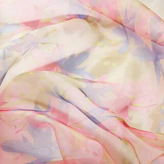 Organza aquarell – blauw/pink, 