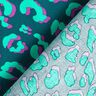 Gecoate katoen abstracte Leeuw | Poppy Fabrics – petroleum/lila,  thumbnail number 4