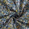 Katoenen stof Cretonne kleine bloesems – zonnegeel/marineblauw,  thumbnail number 3