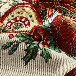 Decopaneel Gobelin Kerstdecoraties – karmijnrood, 