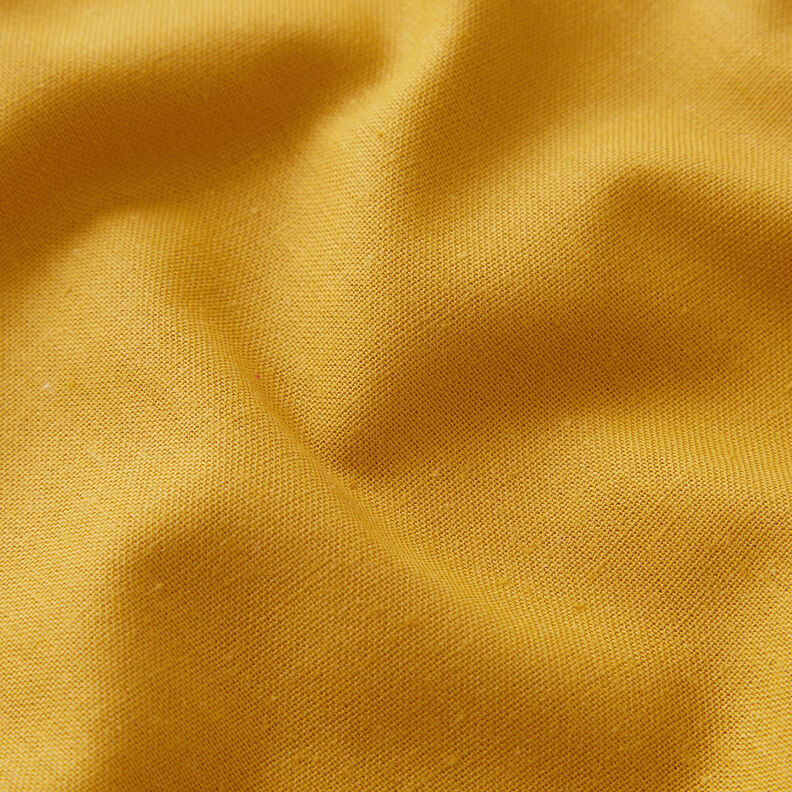 Katoenen stof Cretonne Effen – mosterd,  image number 2