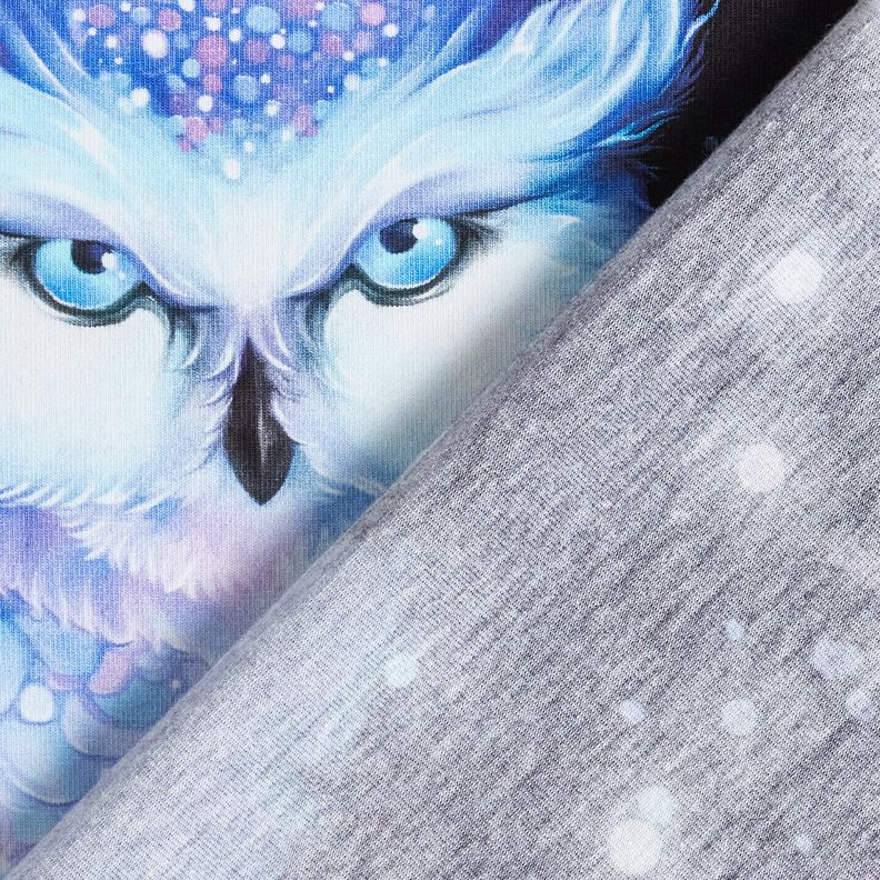 Katoenjersey Winteruil Panel | Glitzerpüppi – zwart/druif,  image number 4