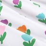 Katoenjersey gestileerde tulpen – wit/roodlila,  thumbnail number 2
