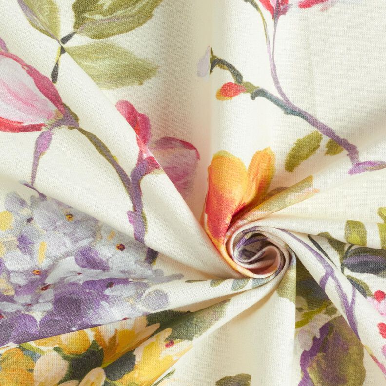 Decostof Canvas Hortensia's – creme/licht bessen, image number 3