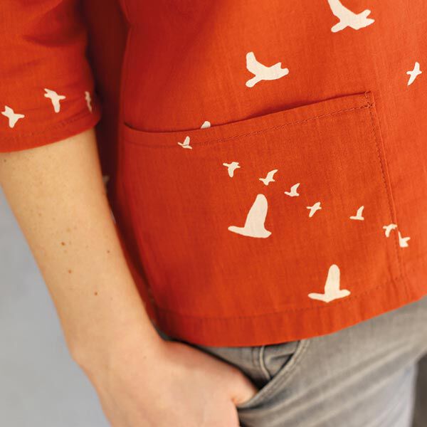 FRAU AIKO - korte blouse met zakken, Studio Schnittreif  | XXS -  L,  image number 6