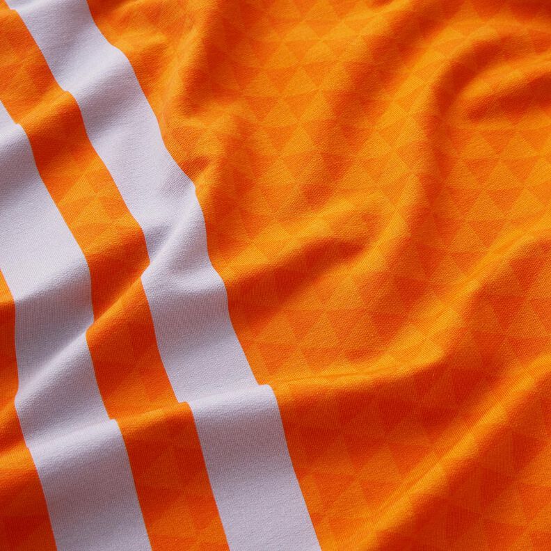 French Terry sommersweat Borduurstof Bouwvakker zijn – lichtoranje/zilvergrijs,  image number 2