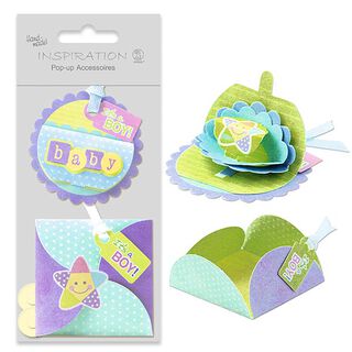 Pop-up knutselset Baby Boy  – blauw, 