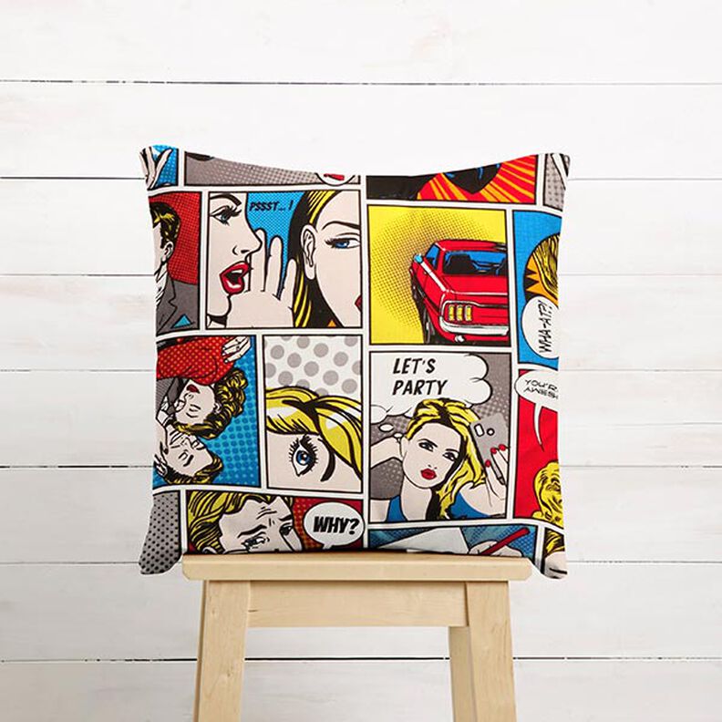 Decostof Half panama Comic Pop-Art – wit,  image number 7