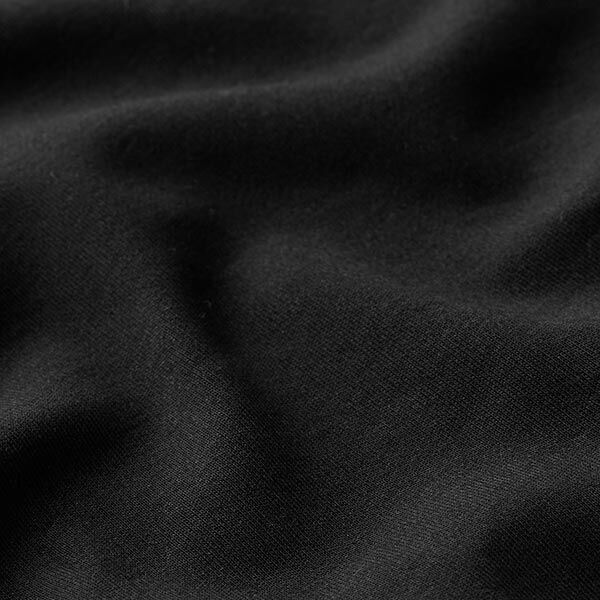 GOTS Interlock Jersey effen – zwart, image number 2