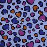 Sweatshirt geruwd kleurrijke harten | Poppy Fabrics – staalblauw,  thumbnail number 1