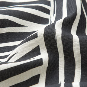 Decostof Half panama abstracte vormen – ivoor/zwart, 