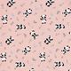 Katoenen stof Cretonne knuffelige panda – roze,  thumbnail number 1