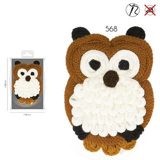 XXL-applicatie uil [ 13 x 19 cm ] – bruin, 