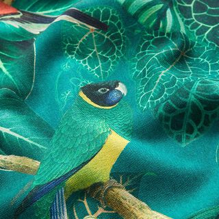 Decostof Canvas Paradijsvogels – donkergroen, 