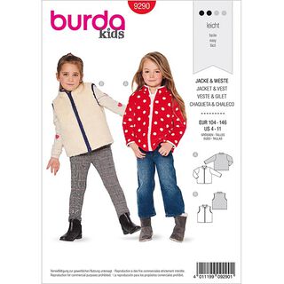 Jas, Burda 9290 | 104-146, 