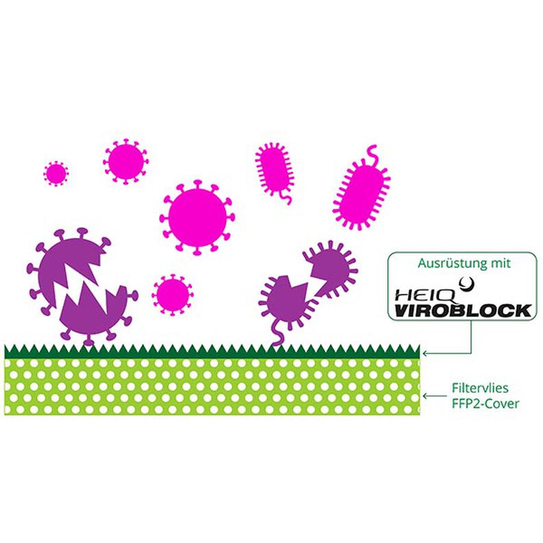 SHIELD CoverMe HEIQ Viroblock Life Loves you – zwart | Albstoffe,  image number 4