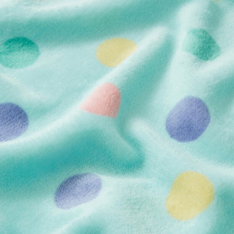 Gezellige fleece kleurrijke stippen – mint, image number 2