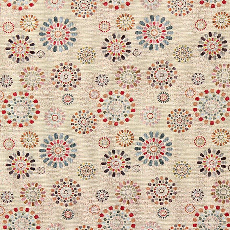 Decostof Gobelin Mandala‘s – lichtbeige/roze,  image number 1