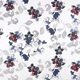 Zijde-viscose-satijn ornamentale bloemen – wit,  thumbnail number 1